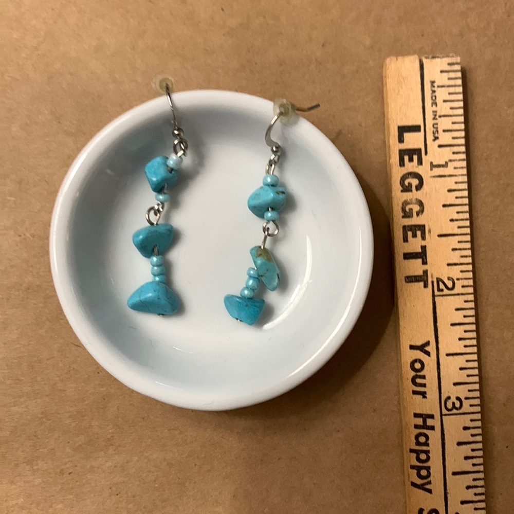 Dangle turquoise earrings